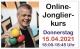 Kostenfreier Online-Jonglierkurs, HEUTE um 18 Uhr mit Deutschlands erfolgreichstem Jongliertrainer