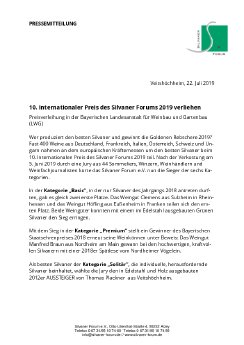 PM 10. Internationaler Preis des Silvaner Forums 2019 verliehen.pdf