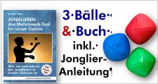 Geschenkidee: 3 Bälle & Buch inkl. Jonglier-Anleitung in einer Box