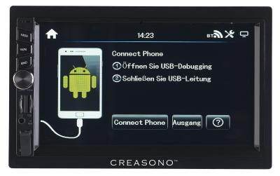 PX 2336 08 Creasono 2 DIN MP3 Autoradio mit Touchdisplay. Bluetooth und Freisprecher