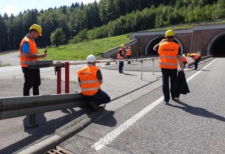 Feldstudie zur Verkehrssicherheit am Tunnel Rennsteig (Bild: BASt)