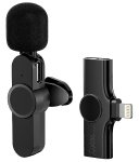 Callstel Mini-Funkmikrofon-Set für iPhone & iPad, 2,4 GHz, 48 kHz Stereo, 20 m