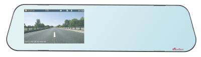 NavGear HD-Rückspiegel-Dashcam mit Rückfahrkamera und 10,9-cm-Display (4,3")