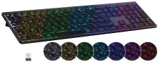 GeneralKeys Akku-Funktastatur mit Bluetooth, Scissor-Tasten, 7 Farben, QWERTZ